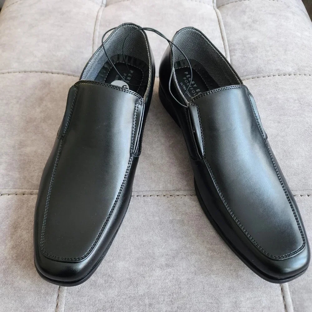 NEW Perry Ellis Men's Rosen Slip-On Dress Shoes Size 9.5 Wide